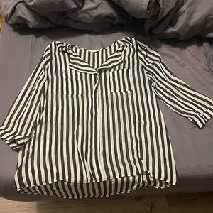 Long sleeve striped blouse, great for work